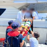 Fethiye açıklarında yaralanan vatandaş tahliye edildi