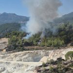 Milas’ta orman yangınına havadan ve karadan müdahale