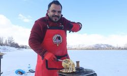 Soğuk havada şov yapmak isterken kendini yaktı