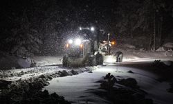 Menteşe’de Gece Boyu Kar Mesaisi