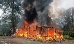Köyceğiz’de Hasır Üretim Evinde Yangın