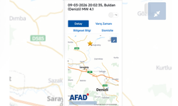 Denizli'de 4.1 büyüklüğündeki artçı deprem korkuttu