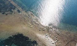 Bodrum’da deniz çekildi, kral yolu ortaya çıktı