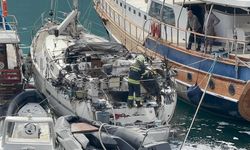 Fethiye’de El Konulan Yelkenli Teknede Yangın