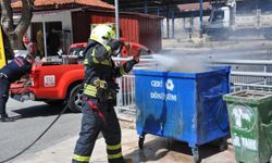 Menteşe’de Çöp Konteyneri Yangını Korkuttu