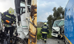 Milas’ta sıkışmalı kaza