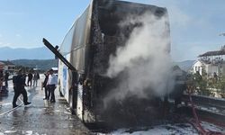 Muğla’da Otobüs Yangını Paniğe Neden Oldu