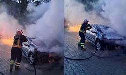 Köyceğiz’de Park Halindeki Araç Alevlere Teslim Oldu