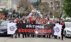 Muğla’da öğretmenlerden saldırıya tepki yürüyüşü