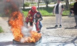 MSKÜ Personeline Uygulamalı Yangın Eğitimi Verildi