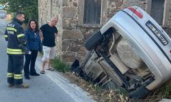Bodrum’da Otomobil Taş Binaya Çarptı