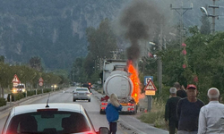 Ortaca’da Yakıt Tankerinde Korkutan Yangın