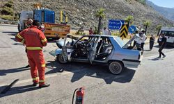 Göcek Tüneli Çıkışında Sıkışmalı Kaza