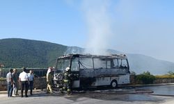 Bodrum’da Servis Minibüsü Alevlere Teslim Oldu