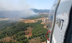 Seydikemer’de orman yangınına havadan ve karadan müdahale