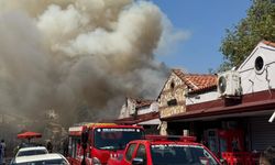 Fethiye Balık Hali’nde çatı yangını