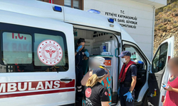 Fethiye açıklarında yaralı için tıbbi tahliye