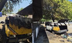 Menteşe’de Park Halindeki Araçta Yangın Çıktı