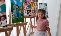 Bodrum’da minik ressamların eserleri sergilendi