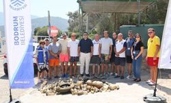 Bodrum’da denizden 75 kilogram atık çıkarıldı