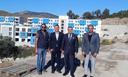 Bodrum’da 400 kişilik öğrenci yurdunun inşaatı incelendi