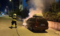 Dalaman’da araç yangını