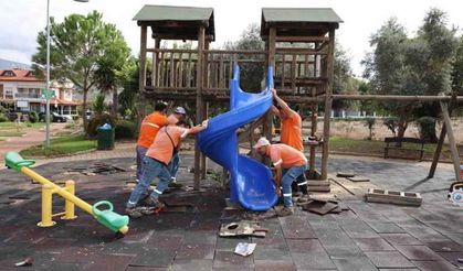 Marmaris'te eski parklar yenileniyor