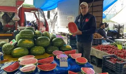 Yazın habercisi oldu! Sezonun ilk karpuzu tezgahlarda