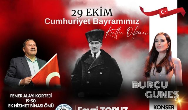 Milas Cumhuriyet Bayramı’nı Burcu Güneş Konseriyle Kutlayacak