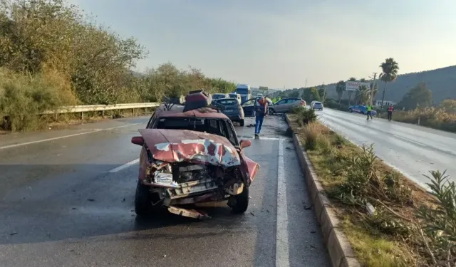 Milas-Bodrum Yolunda zincirleme kaza: 1'i ağır 2 yaralı