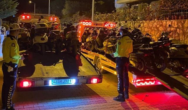 Datça’da motosiklet denetimi