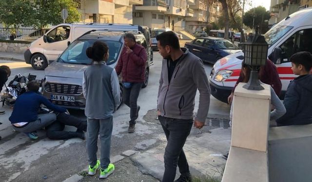 Milas'ta ticari araç ile çarpışan motosiklet sürücüsü yaralandı