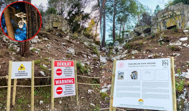 Marmaris’te 2 Bin 400 Yıllık Kaya Mezarı Güvence Altına Alındı