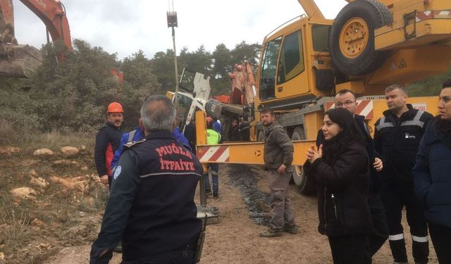 Yatağan’da Termik Santral sahasında kamyon kazası
