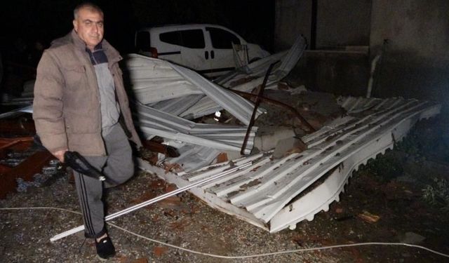 Evlerin çatısı uçtu, ağaçları kökünden söktü, otomobil ters döndü