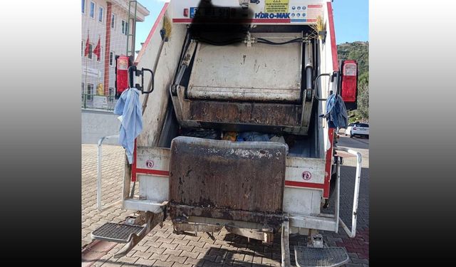 Marmaris'te çöp kamyonunun çarptığı kadın ağır yaralandı