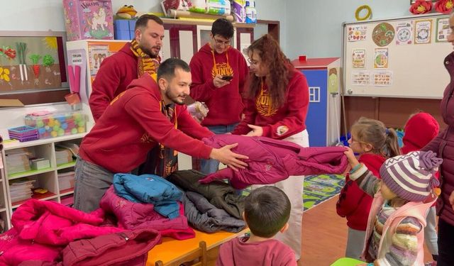 Galatasaray taraftar grubundan, Giresun'da köy okuluna anlamlı yardım