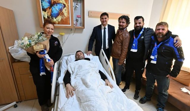 Başkan Karaca’dan Tribün Kazasında Yaralanan Murat Bayar’a Ziyaret