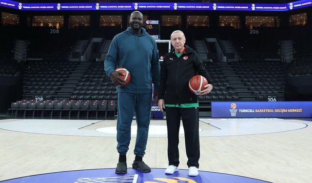 Cumhurbaşkanı Erdoğan, NBA efsanesi Shaquille O’Neal ile buluştu