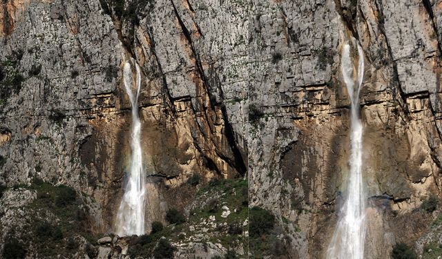 104 Metrelik Doğa Harikası: Su Uçkun Şelalesi İlgi Odağı Oldu