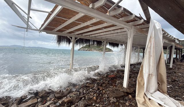 Bodrum sahili savaş alanına döndü