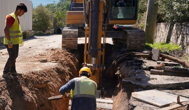 Bodrum’un su isale hatları yenileme çalışmaları devam ediyor