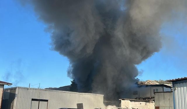 Bodrum’da İşçi Konteynerinde Yangın