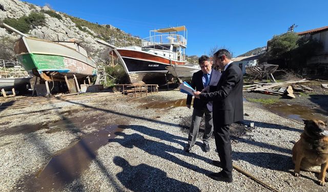 Bozburun Tersane bölgesinde yatırım alanlarına yerinde inceleme