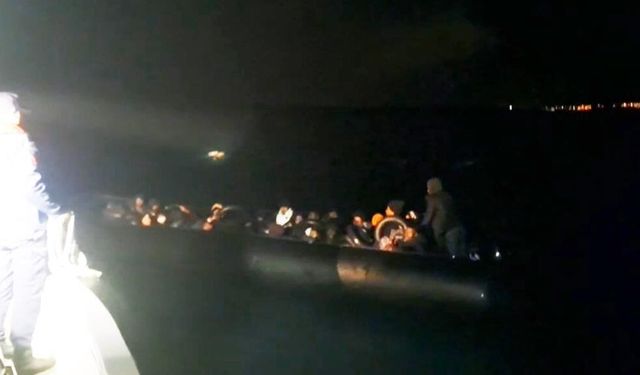 Milas’ta 3’ü çocuk 37 düzensiz göçmen yakalandı