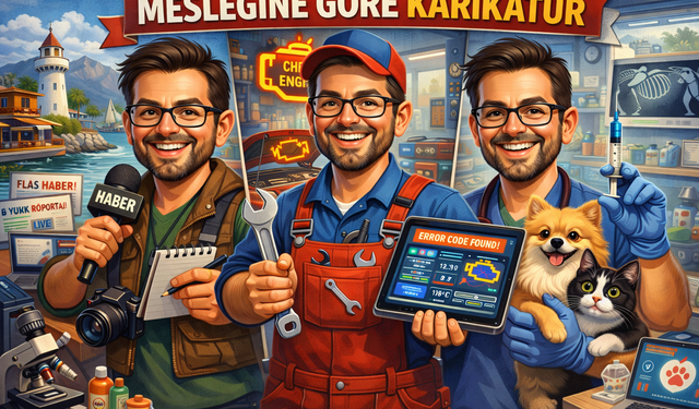 “Mesleğine Göre Karikatür” Akımı Sosyal Medyayı Salladı! Nasıl Yapılıyor?