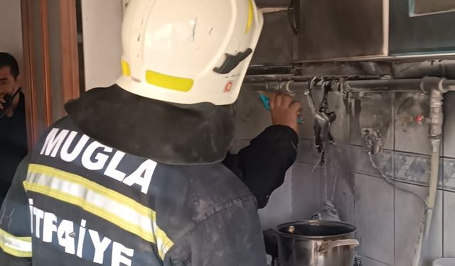 Menteşe’de Evde Çıkan Mutfak Yangını Korkuttu