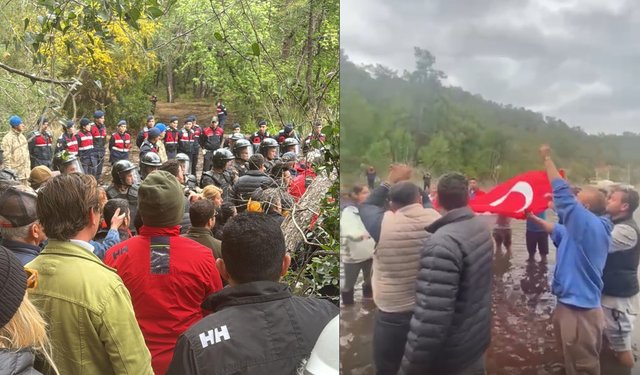 Göcek’te Tepki Büyüyor: Karadan Giremeyen Vatandaşlar Denize İndi