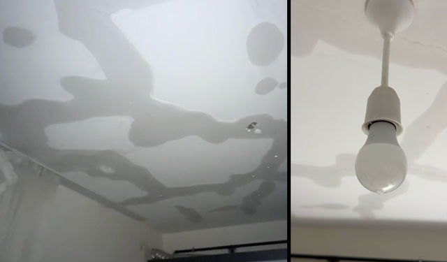 Akçaova TOKİ Sakinleri İsyanda: Tavanlar ve Ampullerden Su Geldi