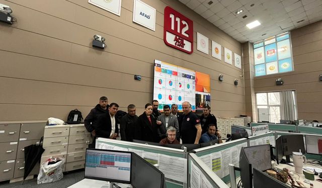 Muğla 112 Acil Çağrı Merkezi muhtarları ağırladı